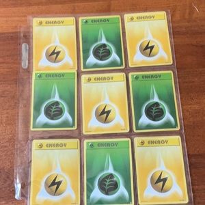 Perfect condition Pokémon cards two sheets of energy cards